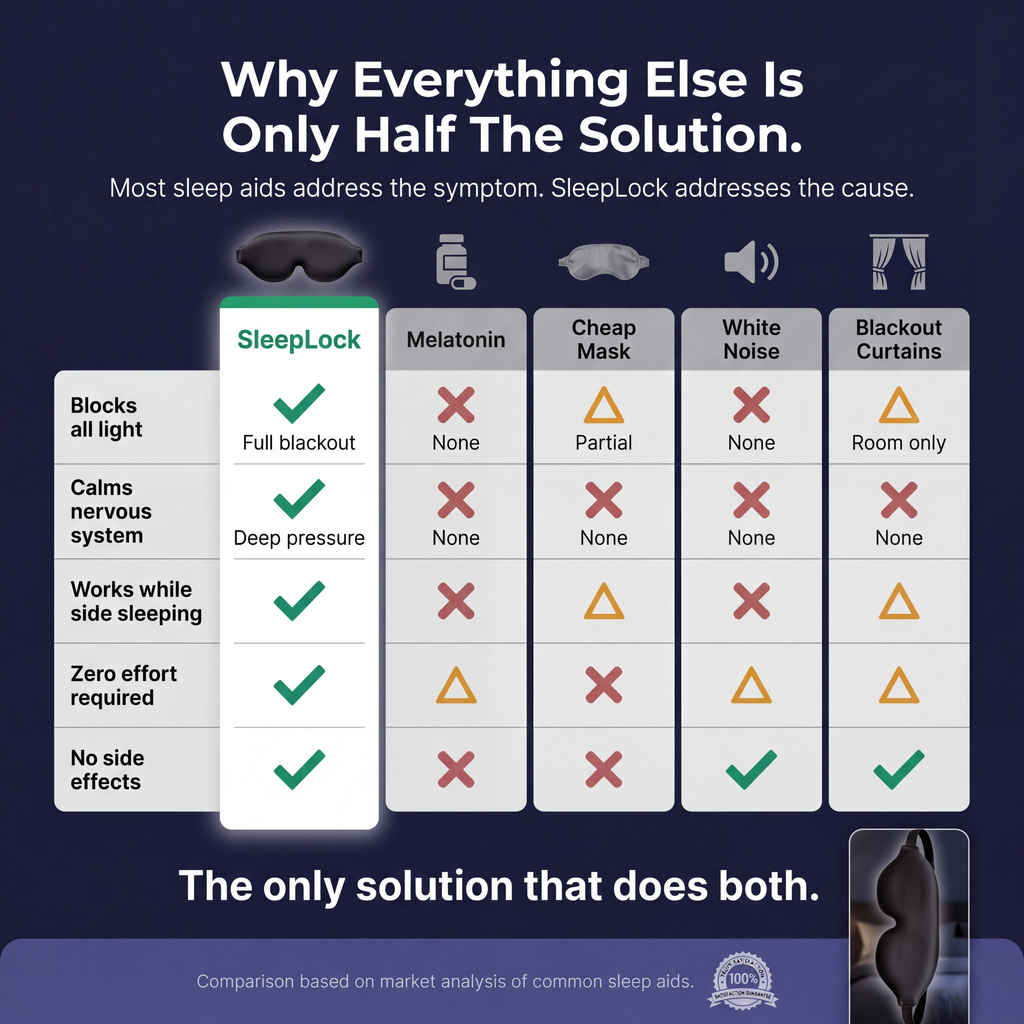 SleepLock™ Micro-Pressure Sleep Mask with Total Blackout