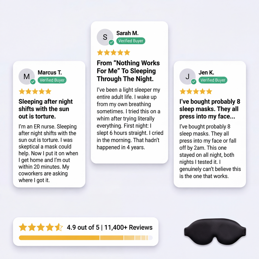 SleepLock™ Micro-Pressure Sleep Mask with Total Blackout