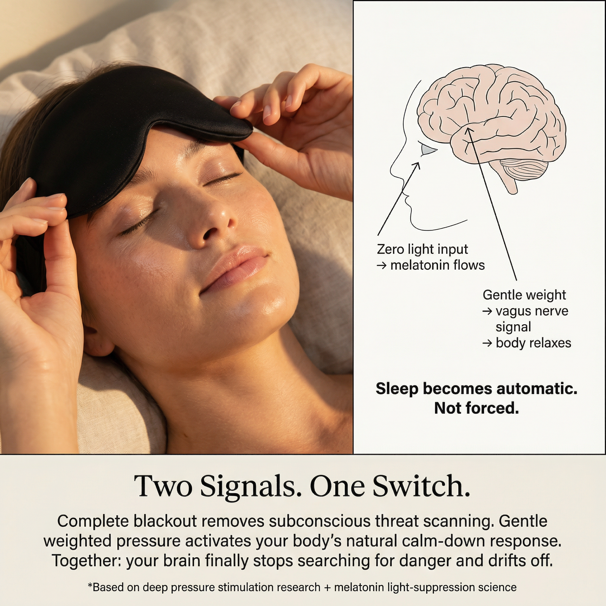SleepLock™ Micro-Pressure Sleep Mask with Total Blackout
